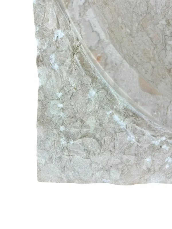 Sculptural Marble Sink with Integrated Stone Base | Art. No. MS00703