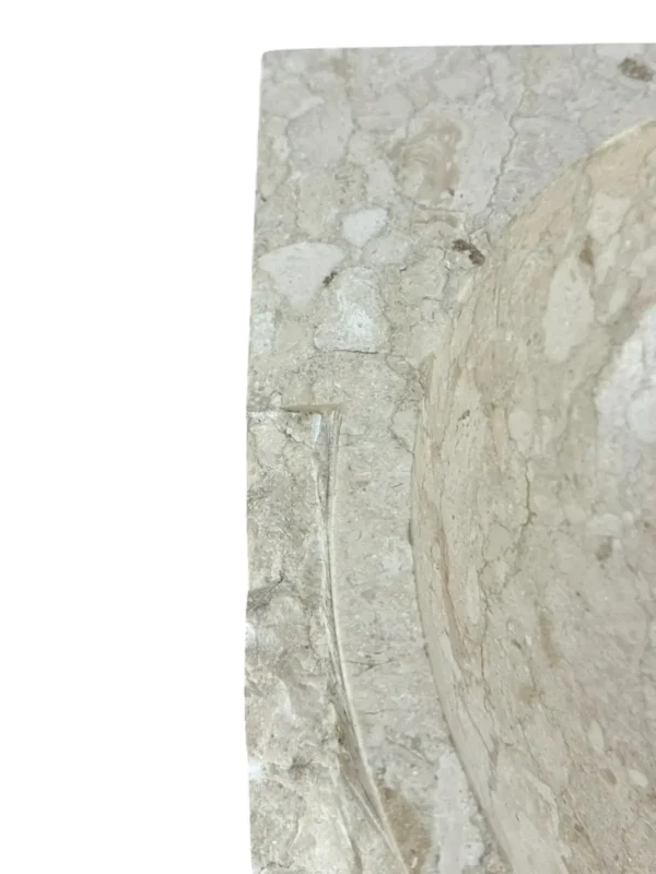 Sculptural Marble Sink with Integrated Stone Base | Art. No. MS00703