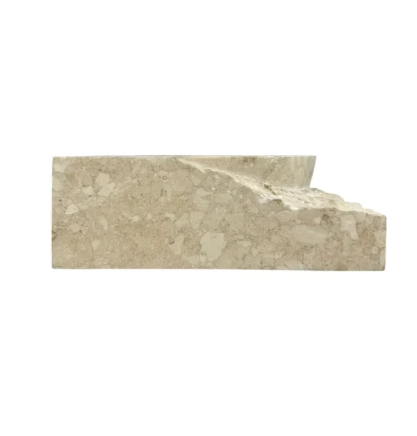 Sculptural Marble Sink with Integrated Stone Base | Art. No. MS00703