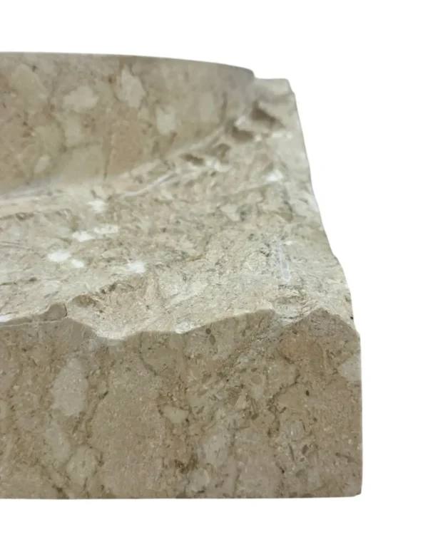 Sculptural Marble Sink with Integrated Stone Base | Art. No. MS00703